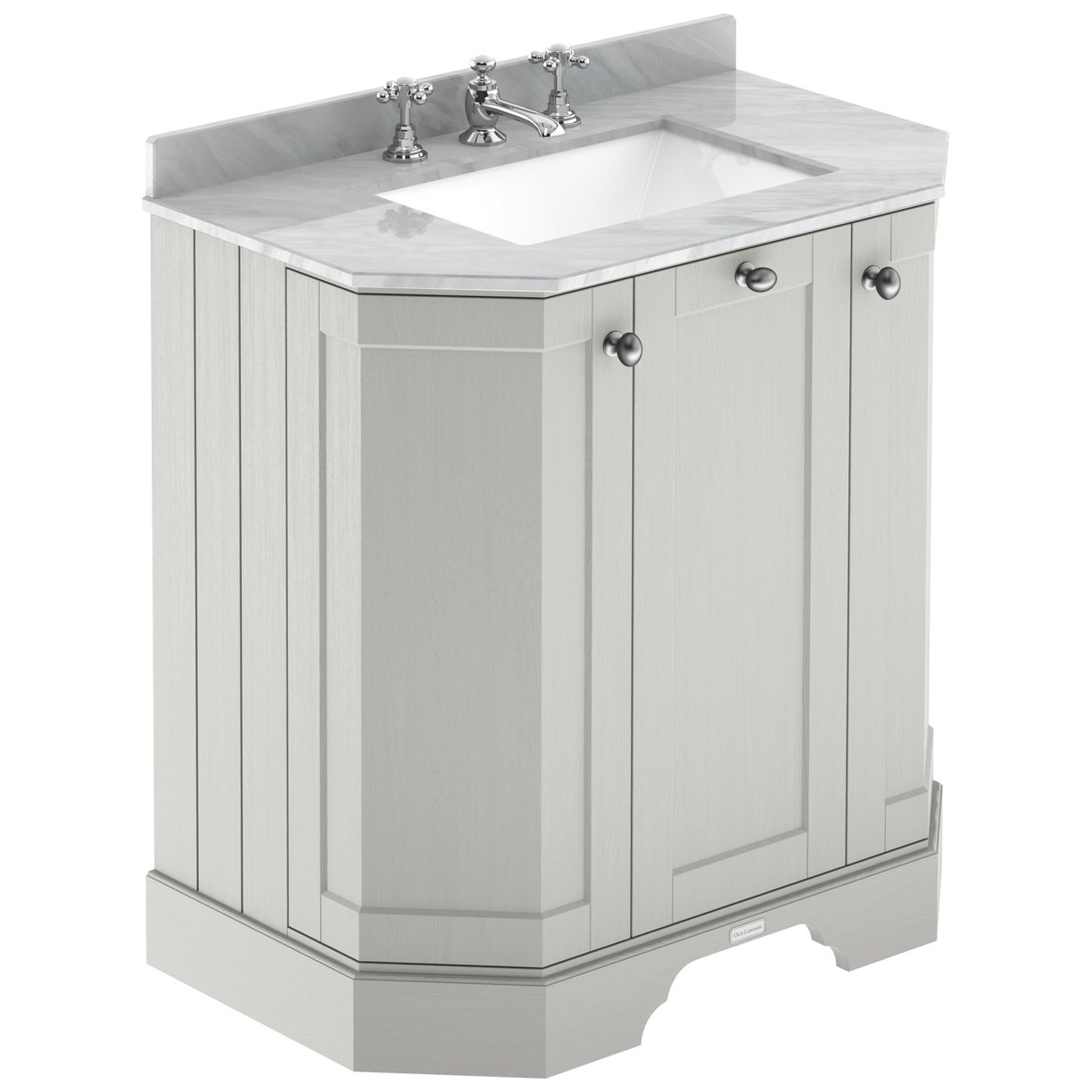750 3-Door Angled Unit & Marble Top 3Th  - Timeless Sand