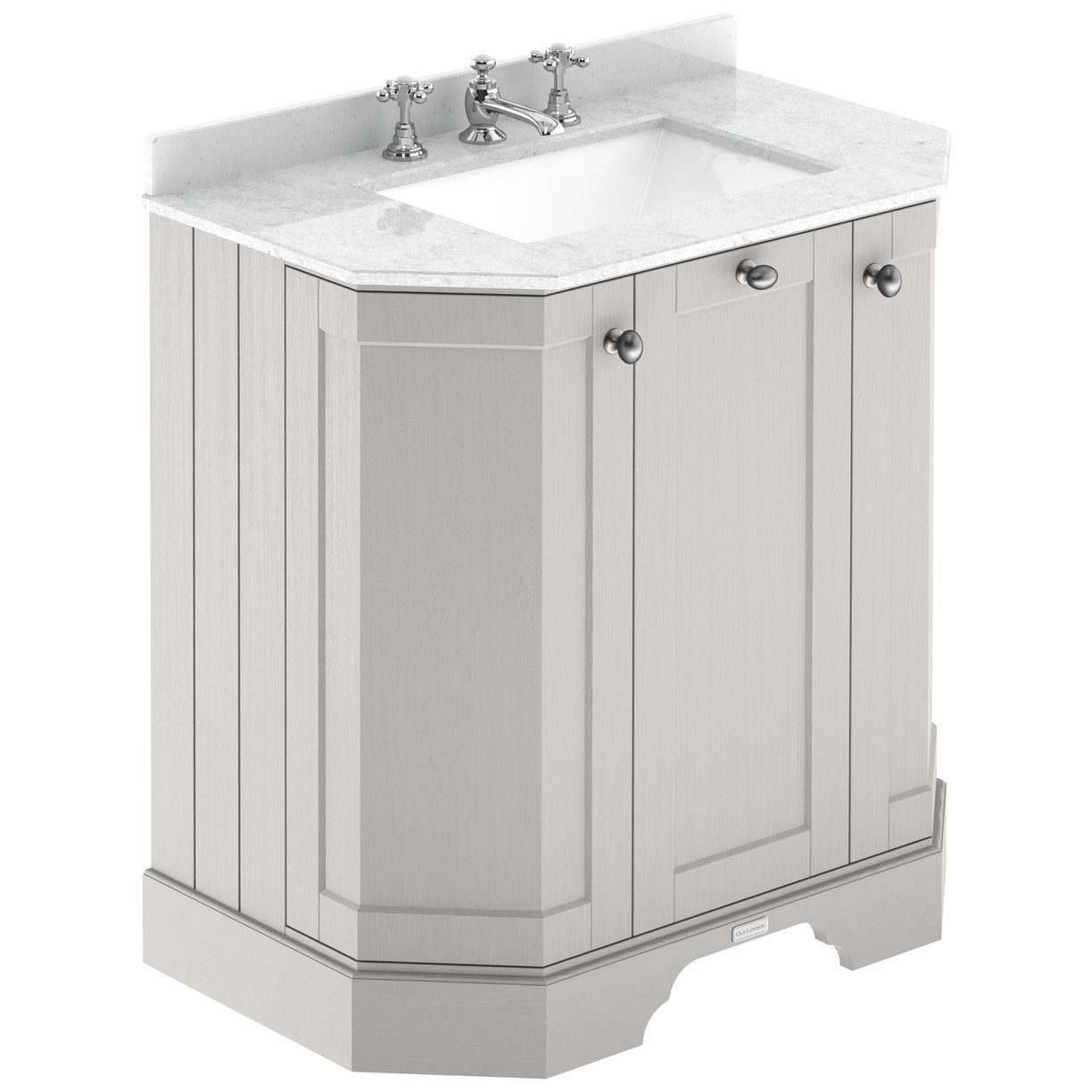 750 3-Door Angled Unit & Marble Top 3Th  - Timeless Sand