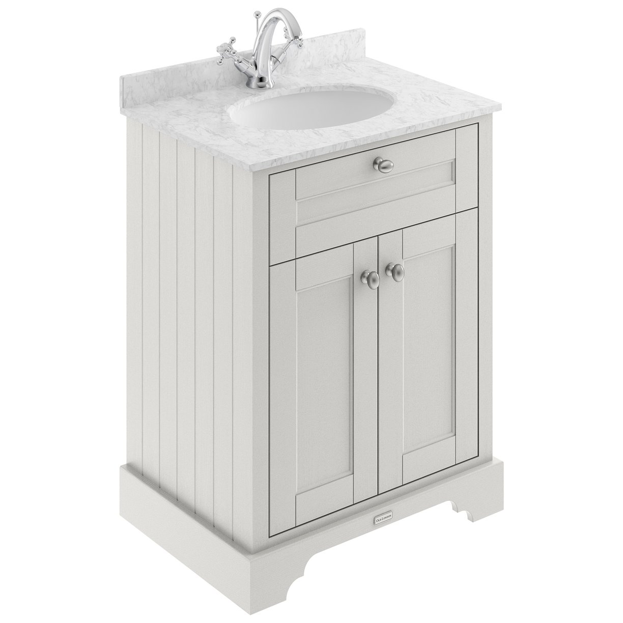 600Mm Cabinet & Marble Top (1Th) - Timeless Sand