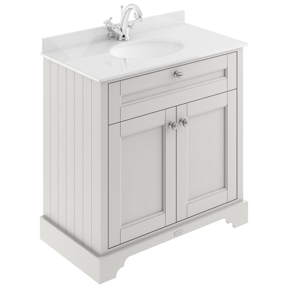 800Mm Cabinet & Marble Top (1Th) - Timeless Sand