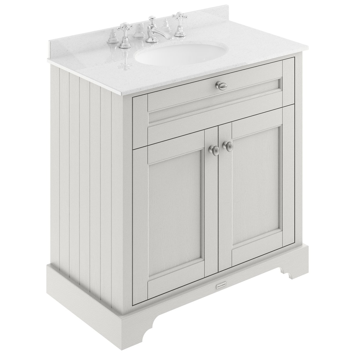 800Mm Cabinet & Marble Top (3Th) - Timeless Sand