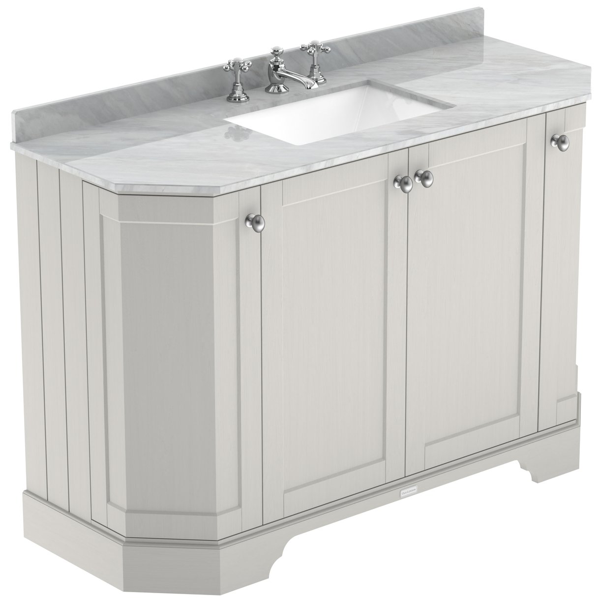 1200 4-Door Angled Unit & Marble Top 3Th - Timeless Sand