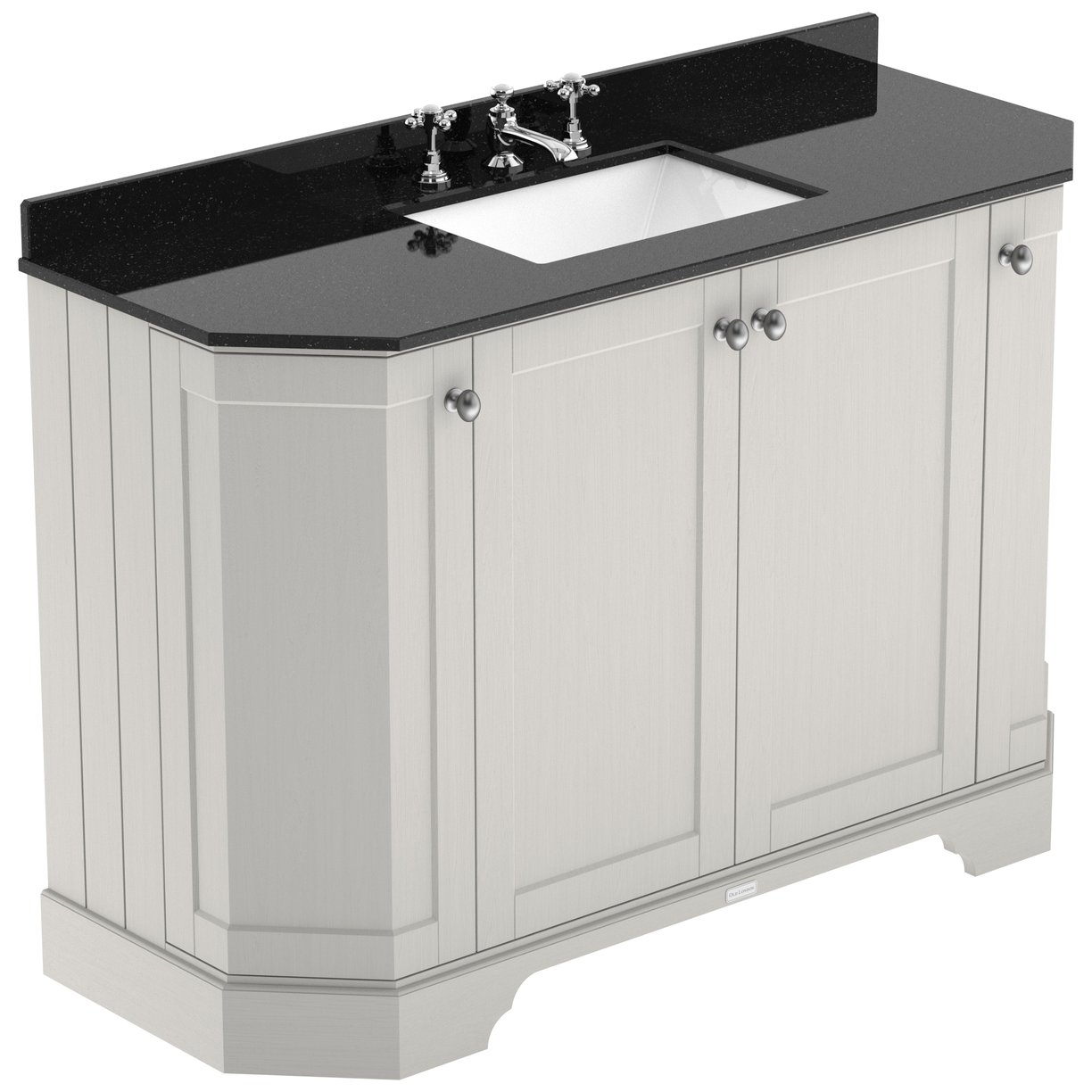 1200 4-Door Angled Unit & Marble Top 3TH - Timeless Sand