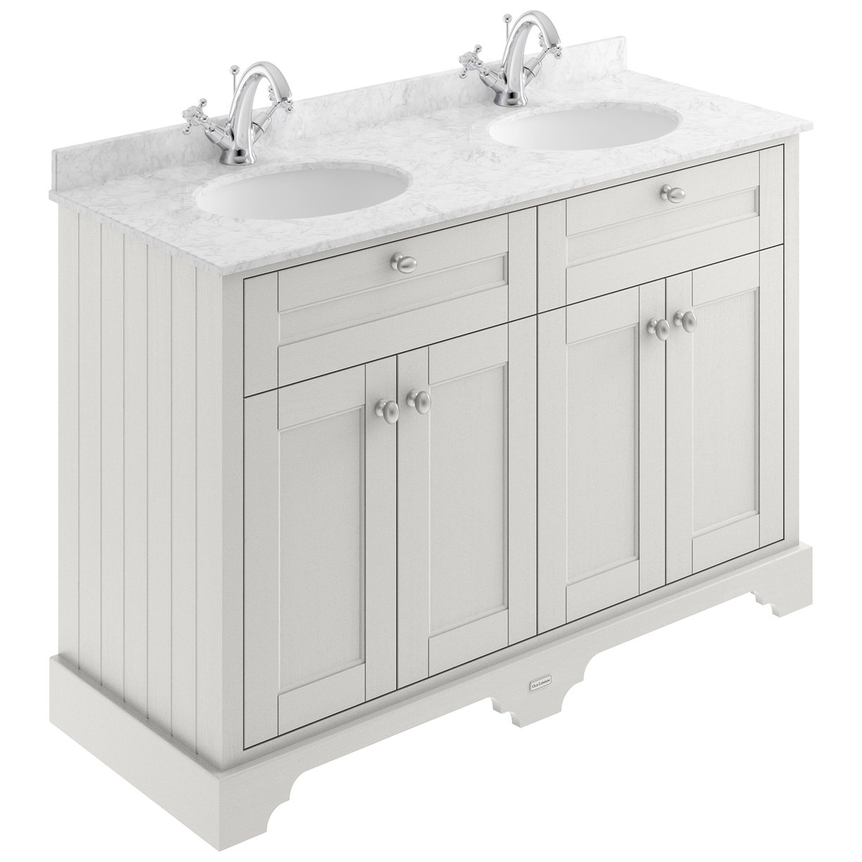 1200Mm Cabinet & Double Marble Top (1Th) - Timeless Sand