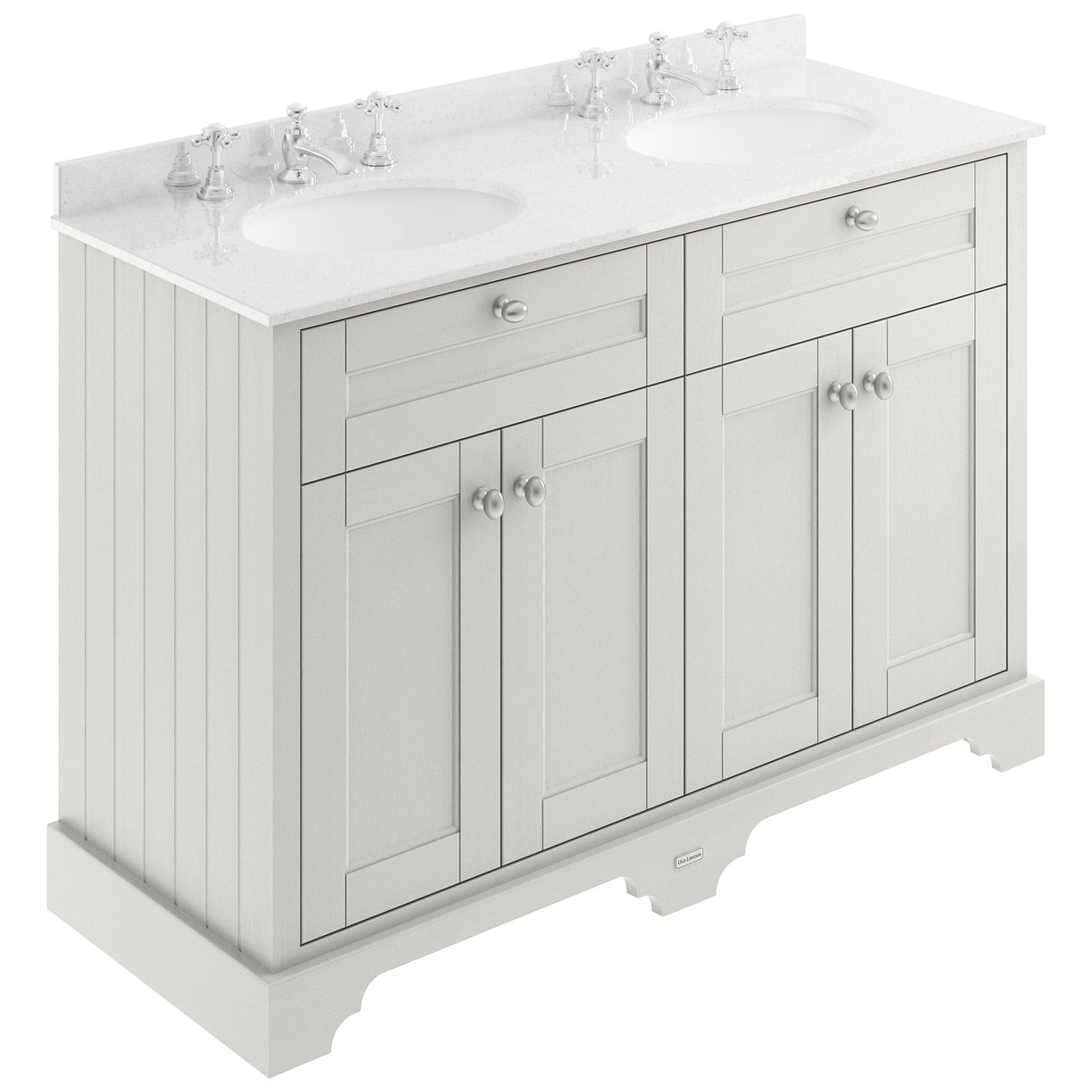 1200Mm Cabinet & Double Marble Top (3Th) - Timeless Sand