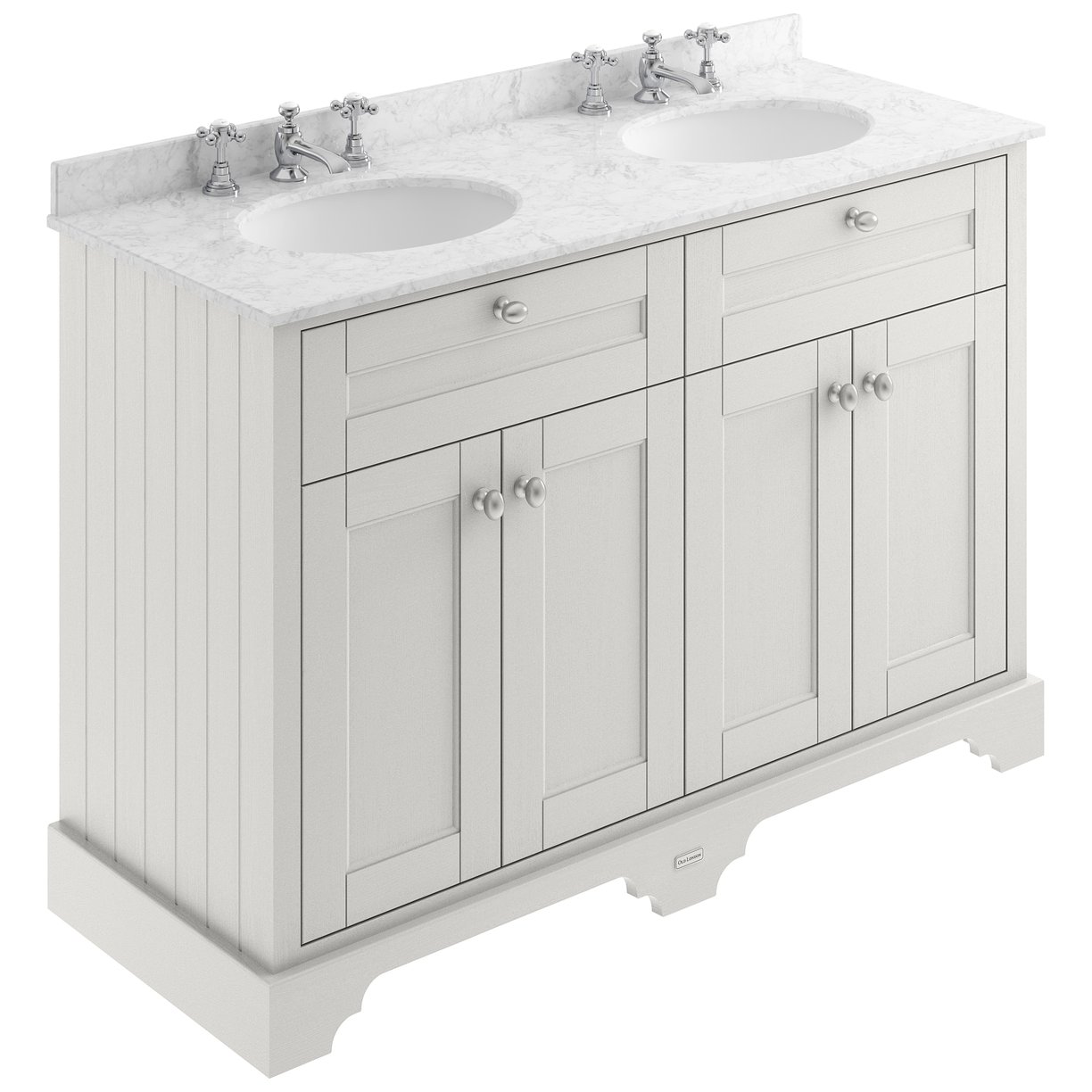 1200Mm Cabinet & Double Marble Top (3Th) - Timeless Sand