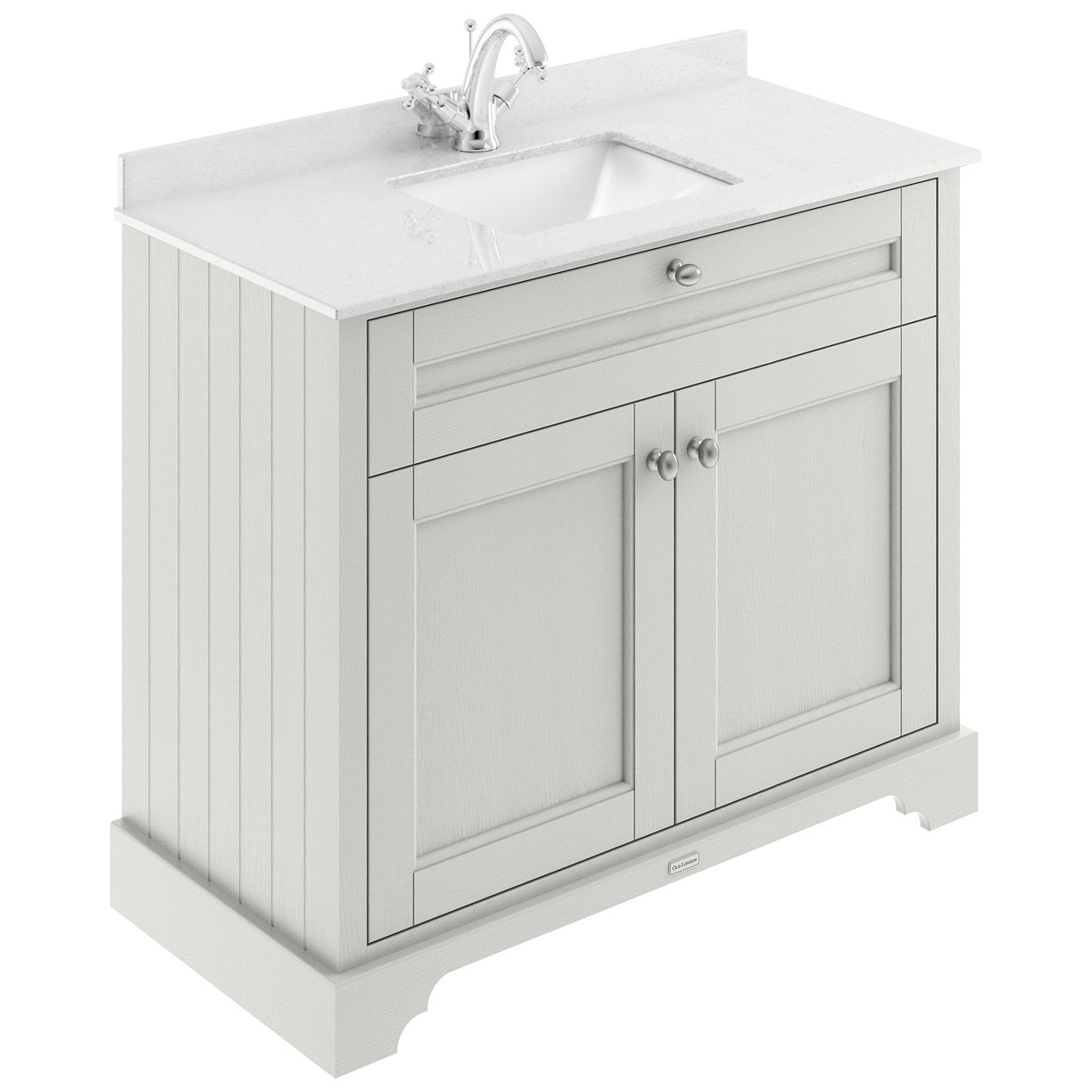 1000 2-Door Unit & Square Marble Top 1Th - Timeless Sand