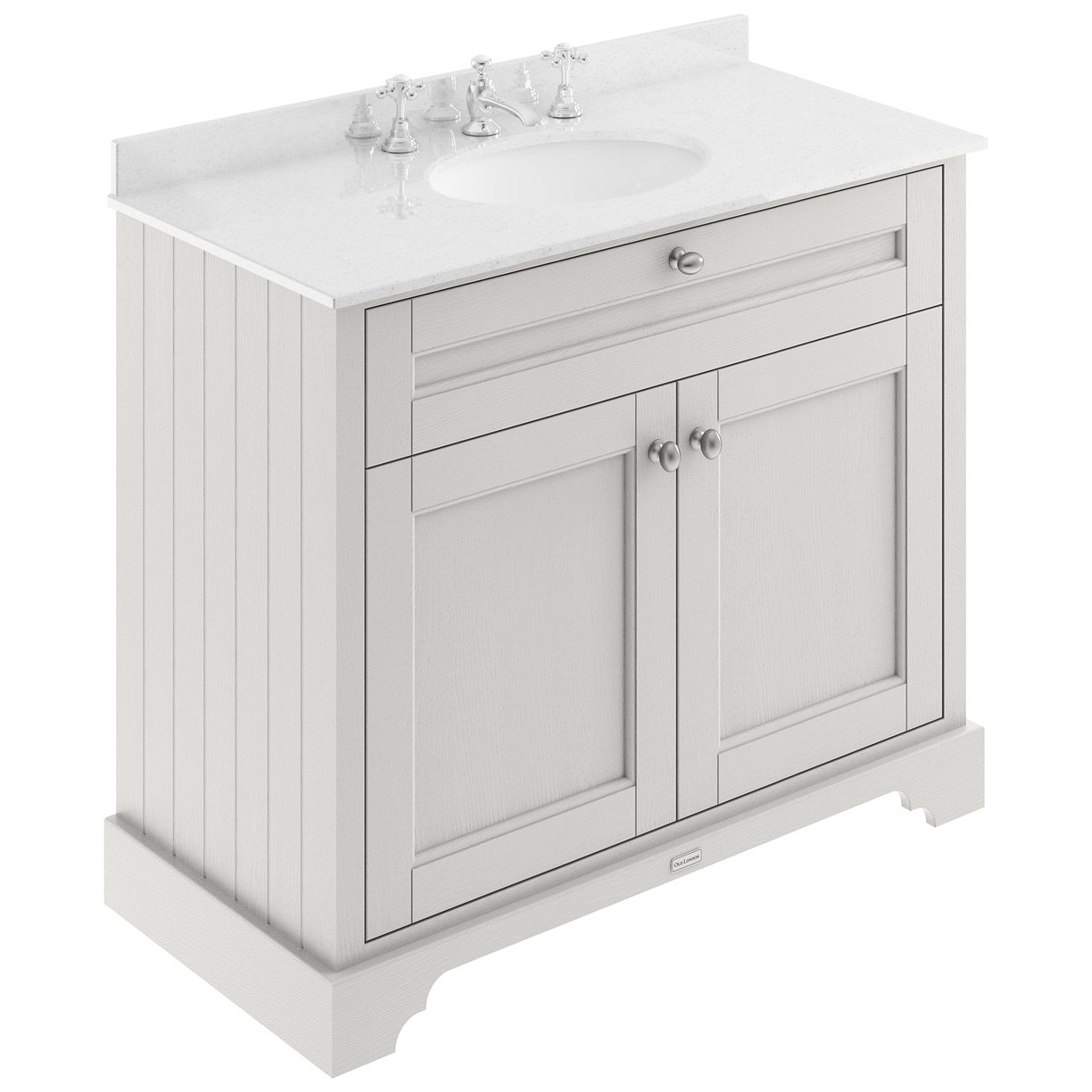 1000Mm Cabinet & Marble Top (3Th) - Timeless Sand