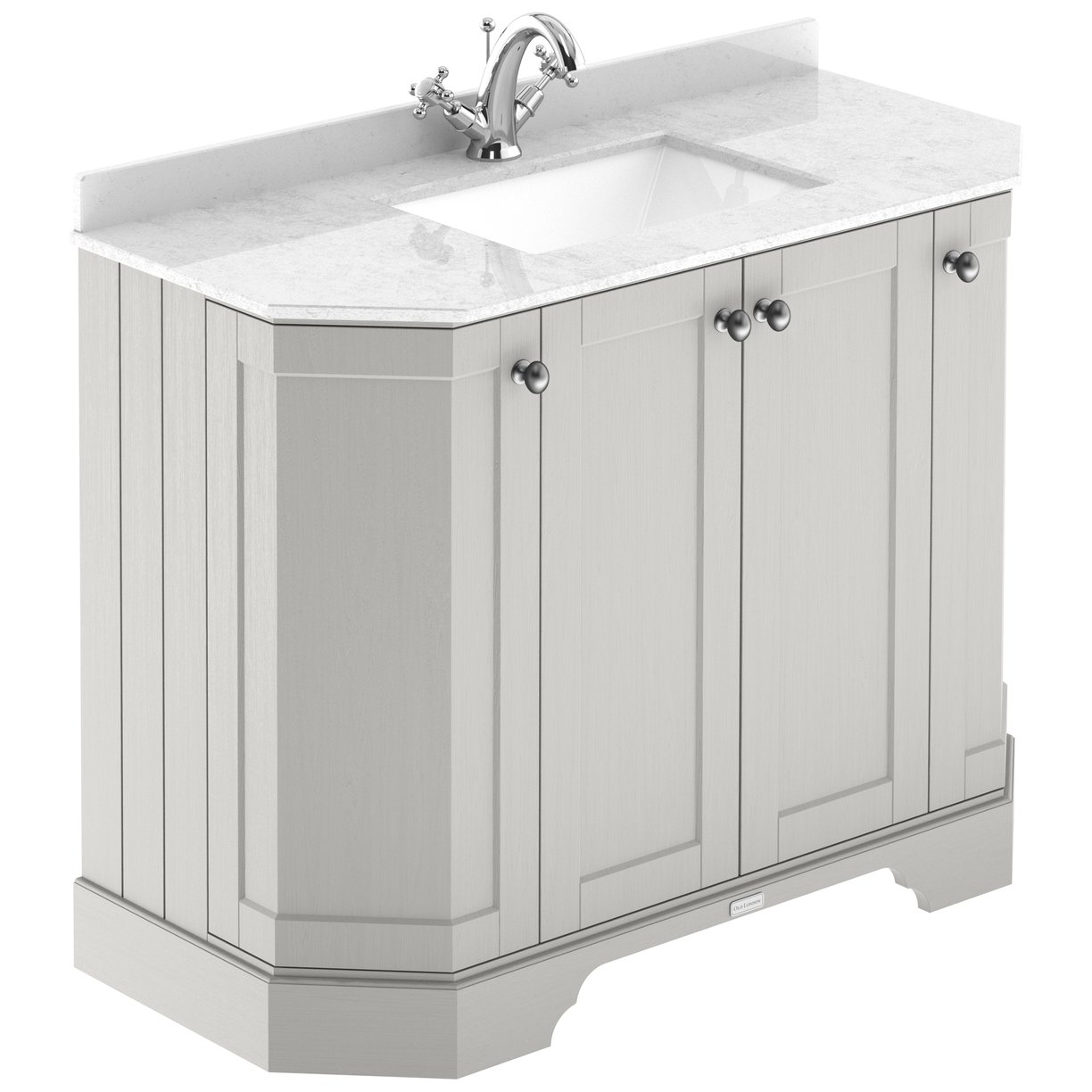 1000 4-Door Angled Unit & Marble Top 1Th - Timeless Sand