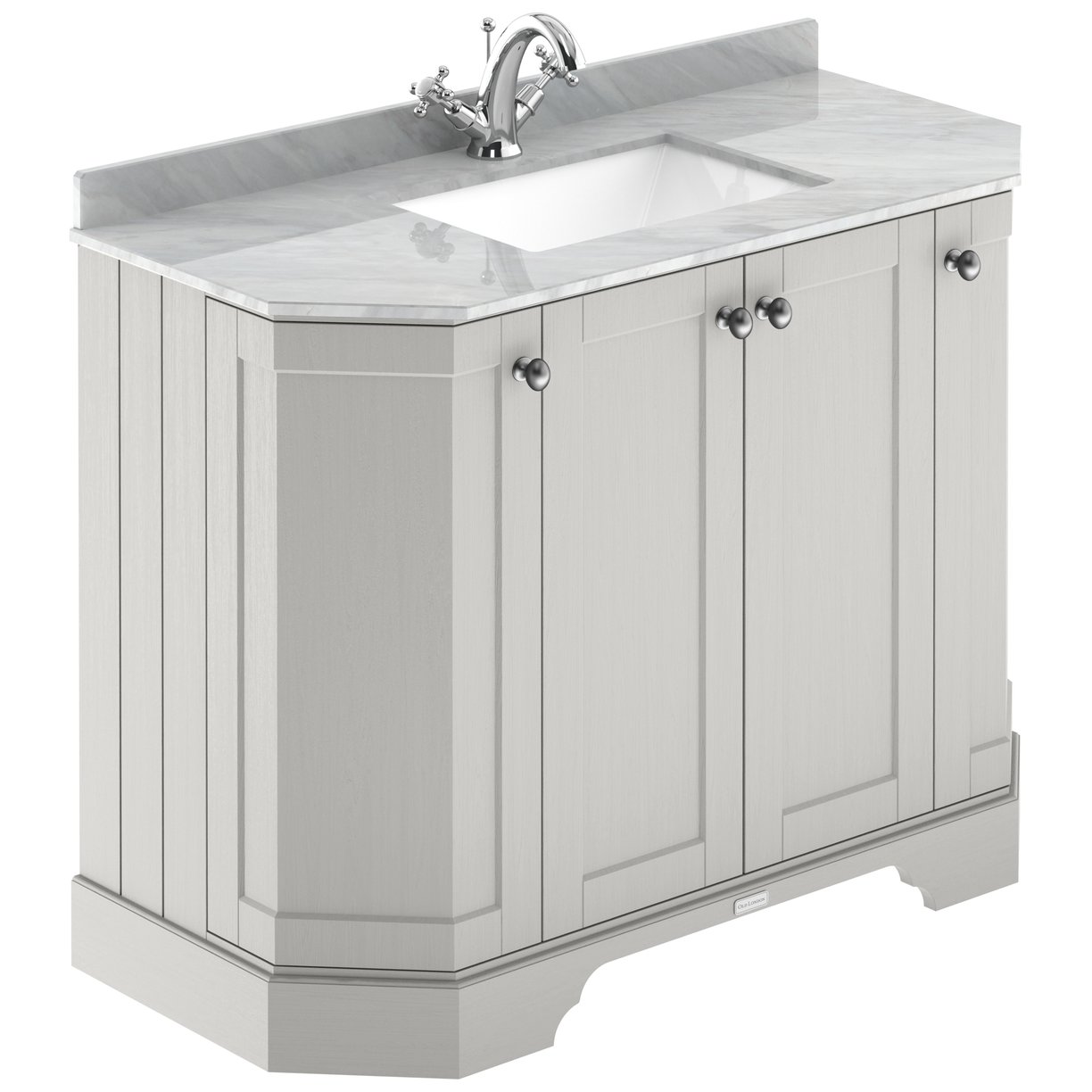 1000 4-Door Angled Unit & Marble Top 1Th - Timeless Sand