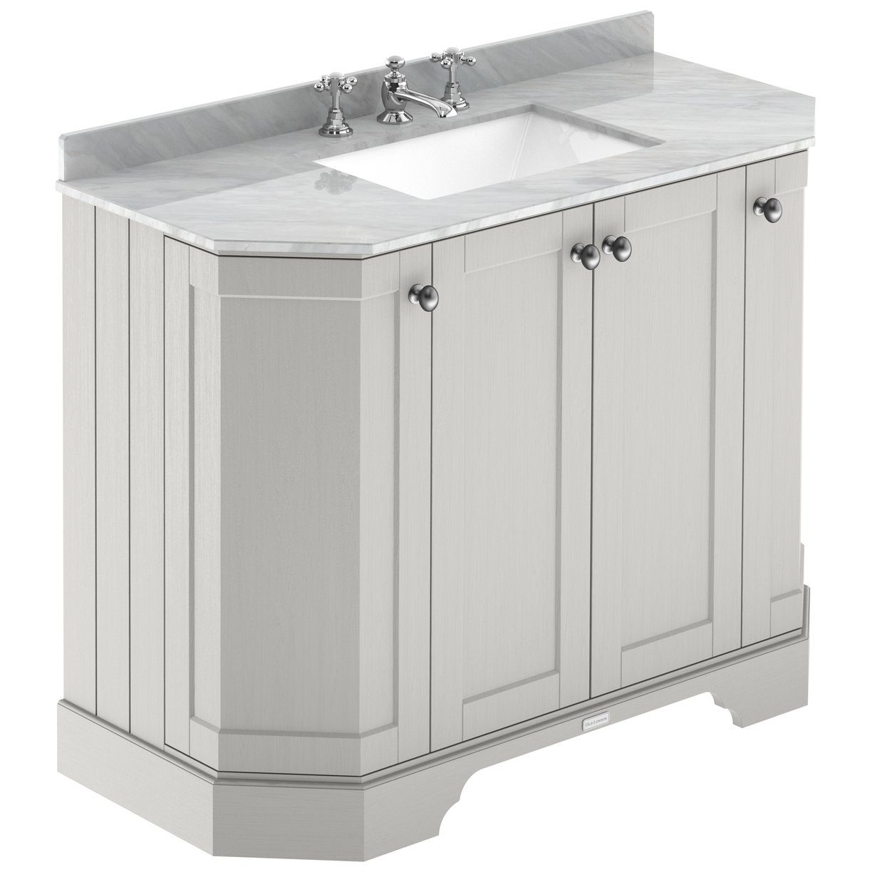 1000 4-Door Angled Unit & Marble Top 3Th - Timeless Sand