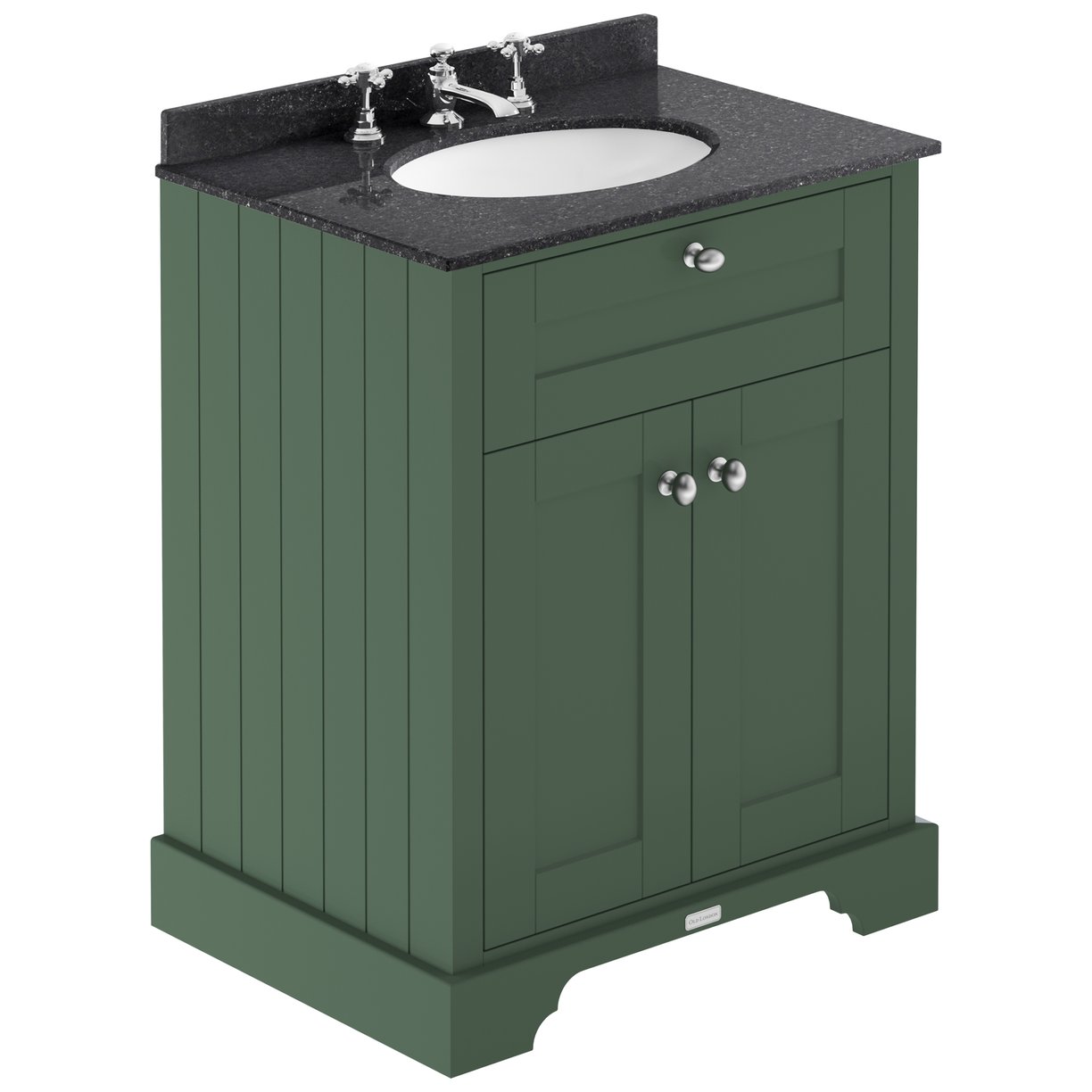 600mm Cabinet & Marble Top (3TH) - Hunter Green