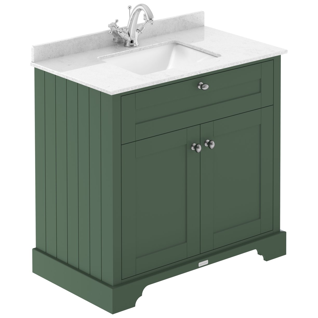 800 2-Door Unit & Square Marble Top 1Th - Hunter Green