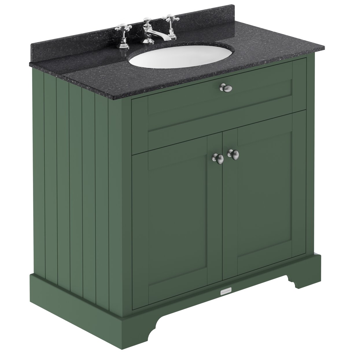 800mm Cabinet & Marble Top (3TH) - Hunter Green