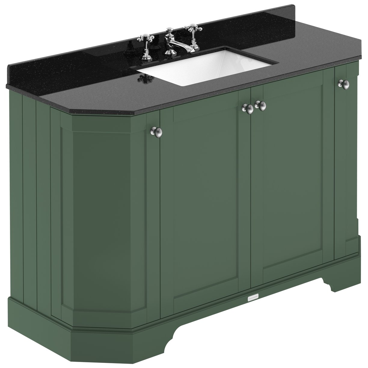 1200 4-Door Angled Unit & Marble Top 3TH - Hunter Green