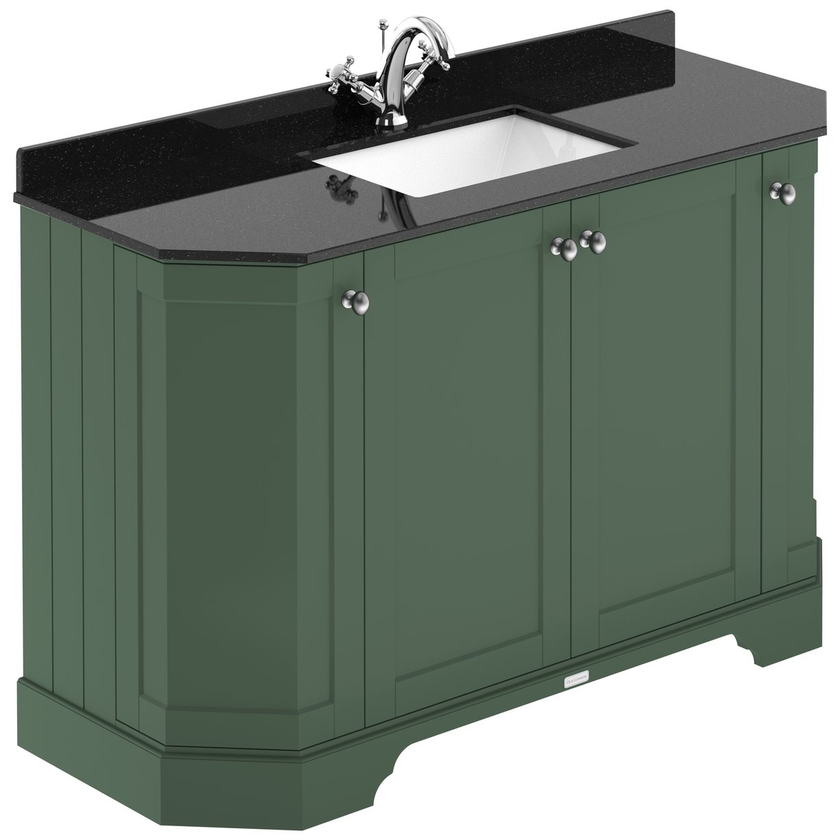 1200 4-Door Angled Unit & Marble Top 1TH - Hunter Green