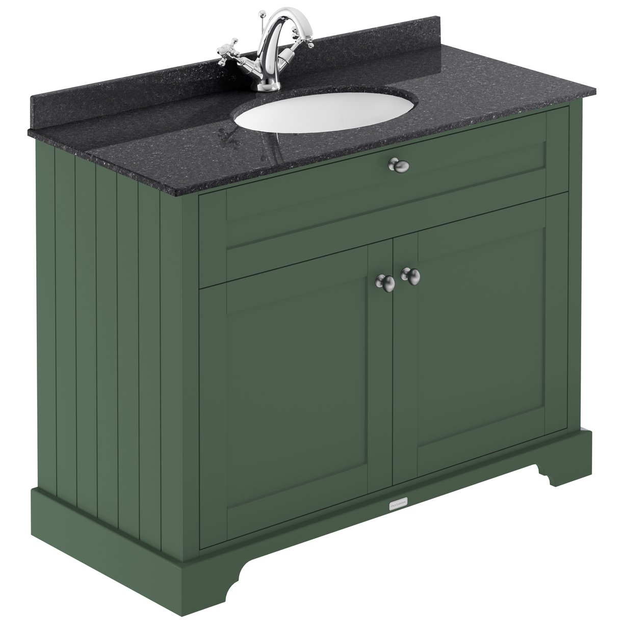 1000mm Cabinet & Marble Top (1TH) - Hunter Green