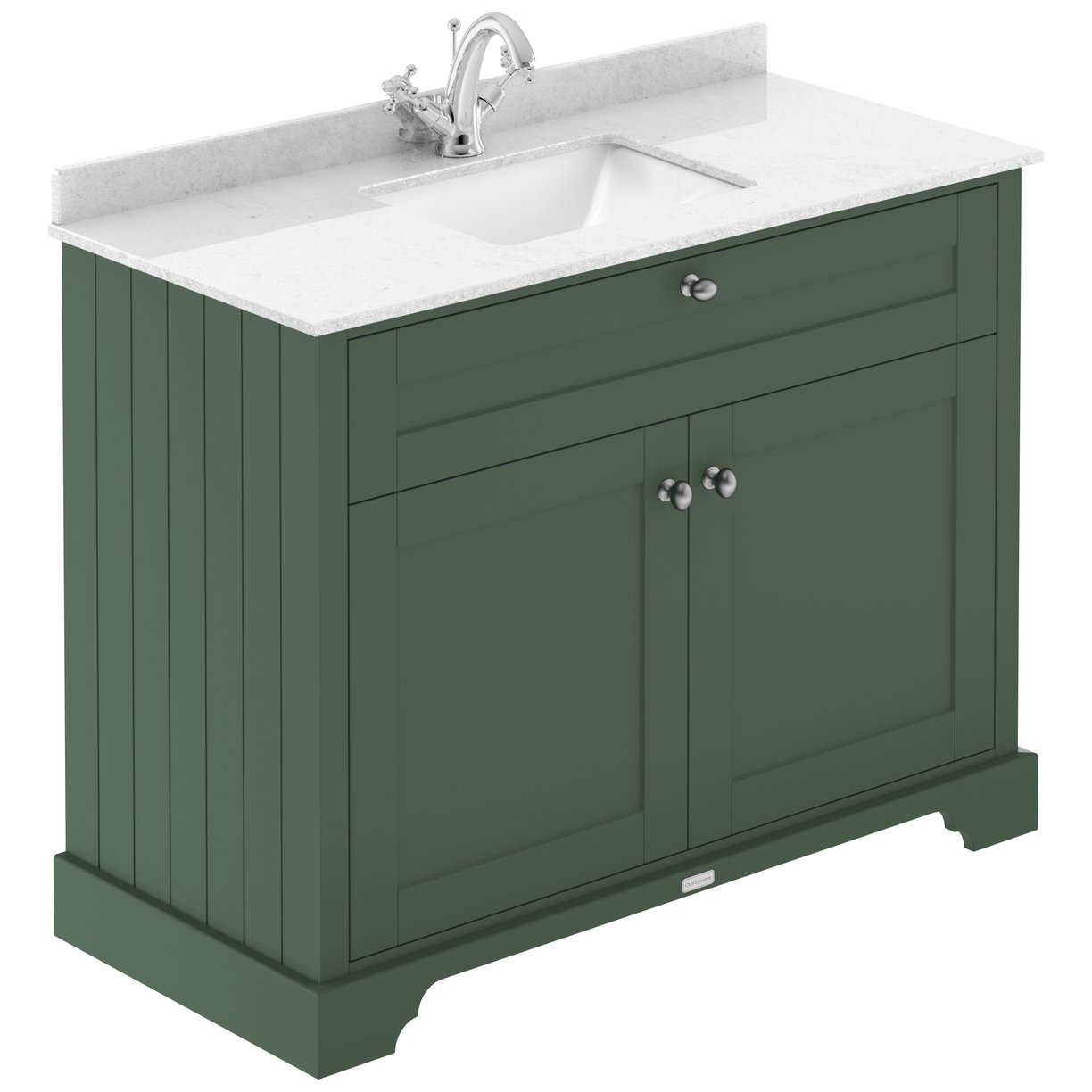 1000 2-Door Unit & Square Marble Top 1Th - Hunter Green