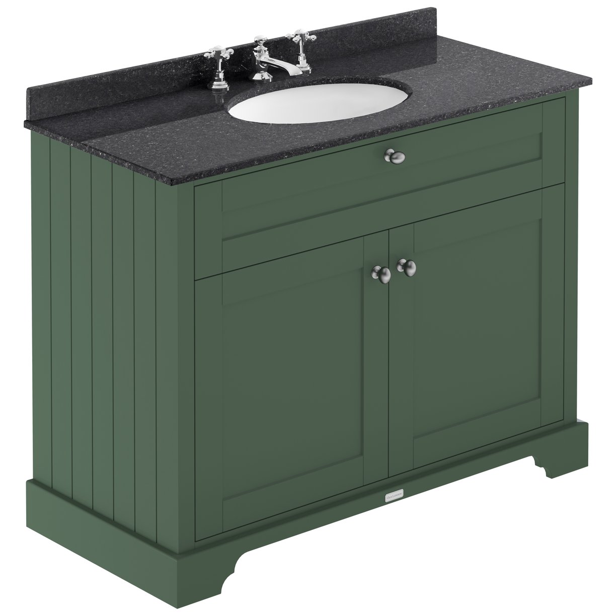 1000mm Cabinet & Marble Top (3TH) - Hunter Green