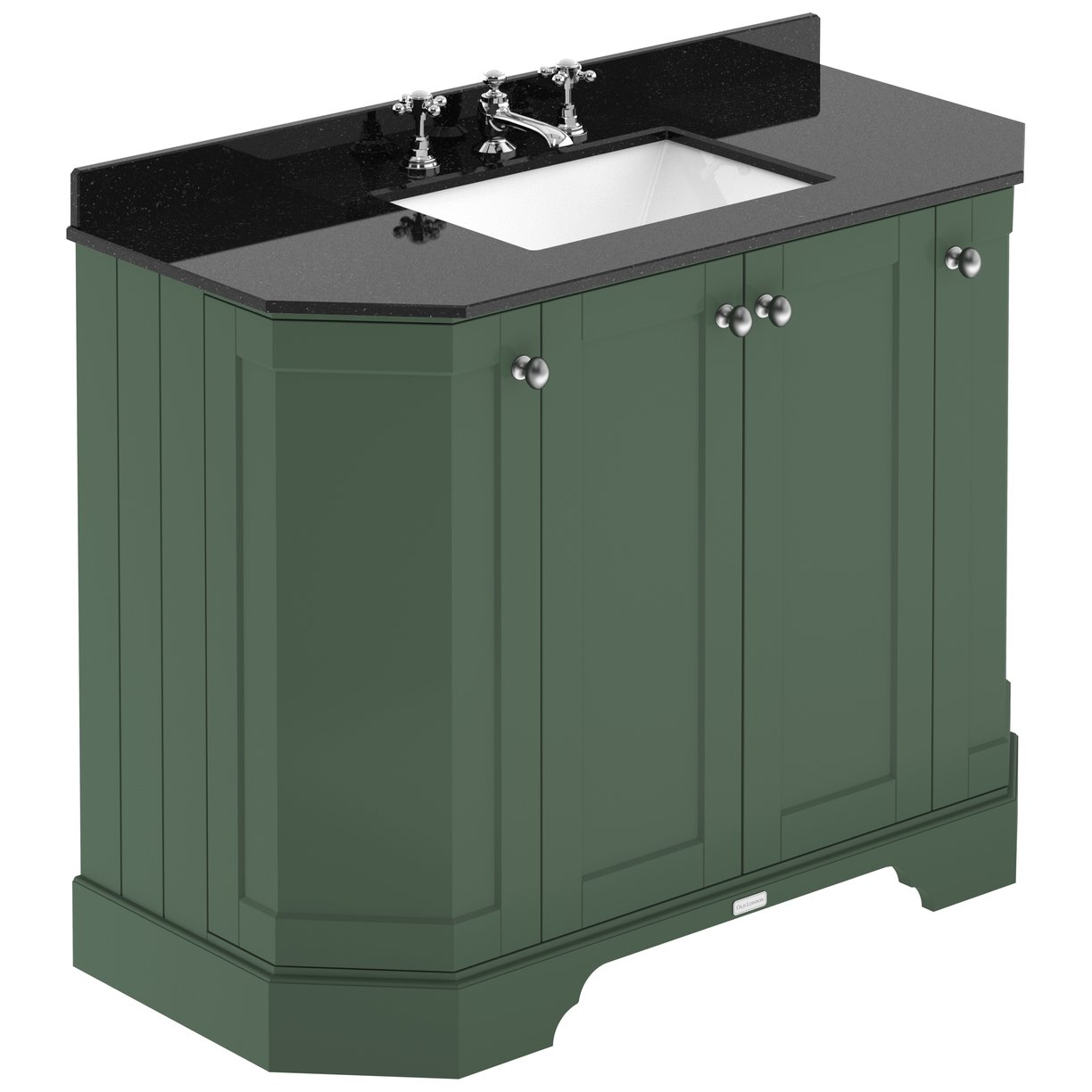 1000 4-Door Angled Unit & Marble Top 3TH - Hunter Green