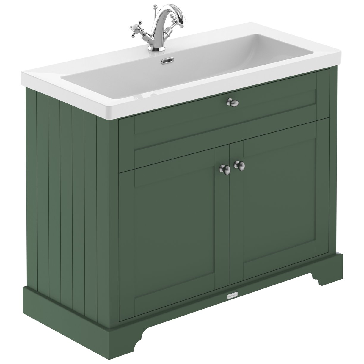 1000 2-Door Unit & Contemporary Basin 1T - Hunter Green