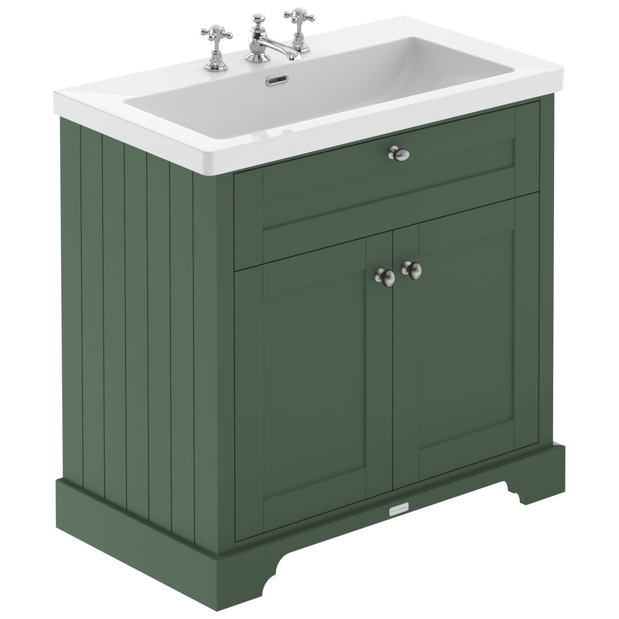 800 2-Door Unit & Contemporary Basin 3TH - Hunter Green