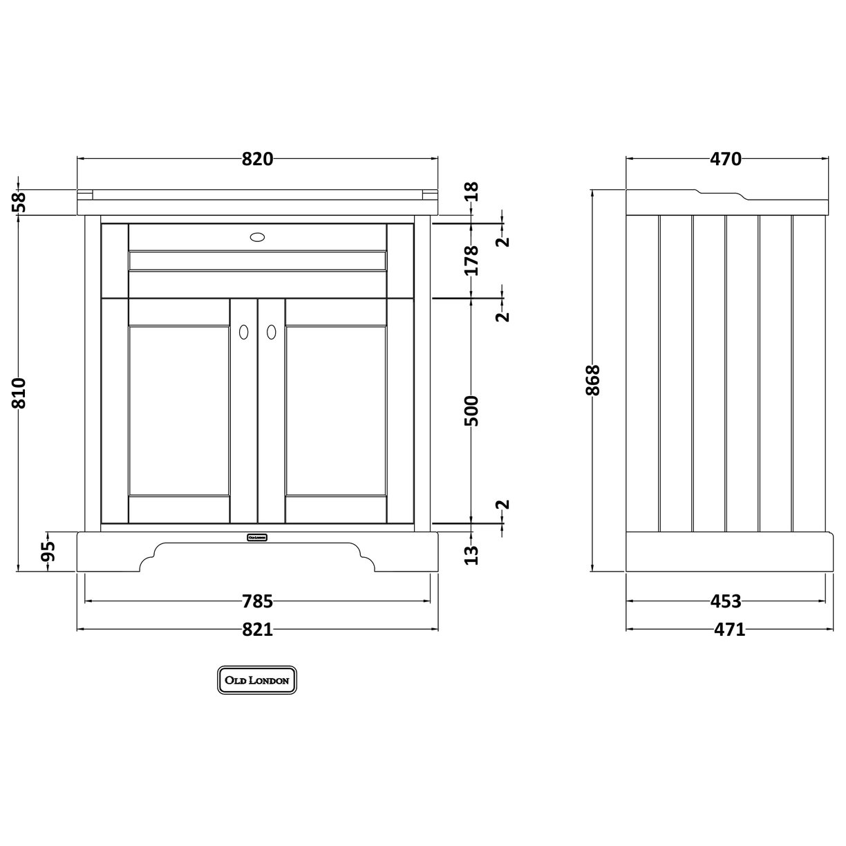 800 2-Door Basin Unit - Hunter Green