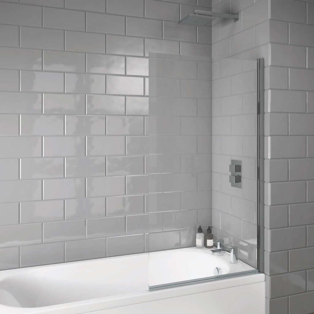 MOQ 28 S6 6mm Square Edge Bath Screen 1400 x 800mm