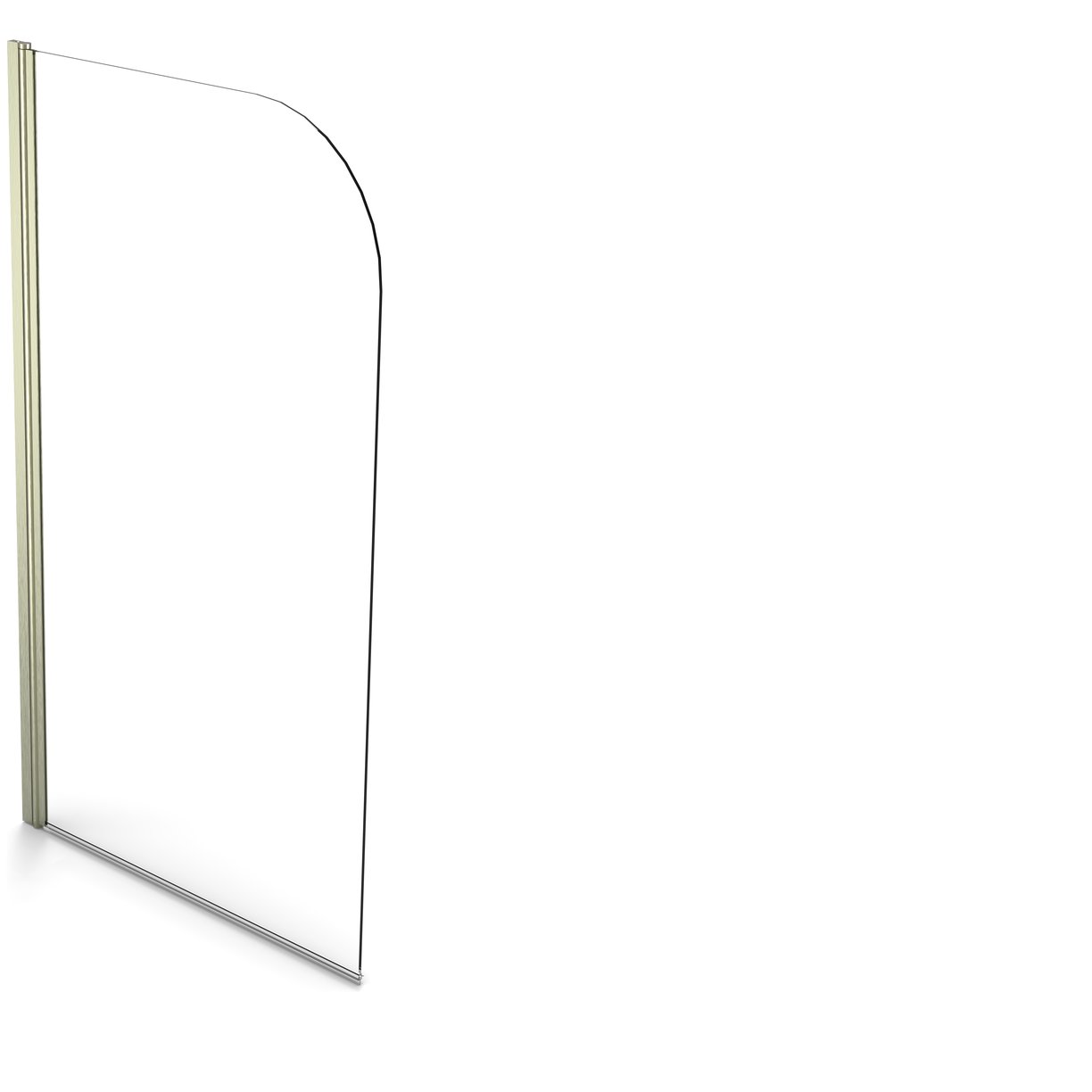 Brushed Nickel Radius Bathscreen 800*1400