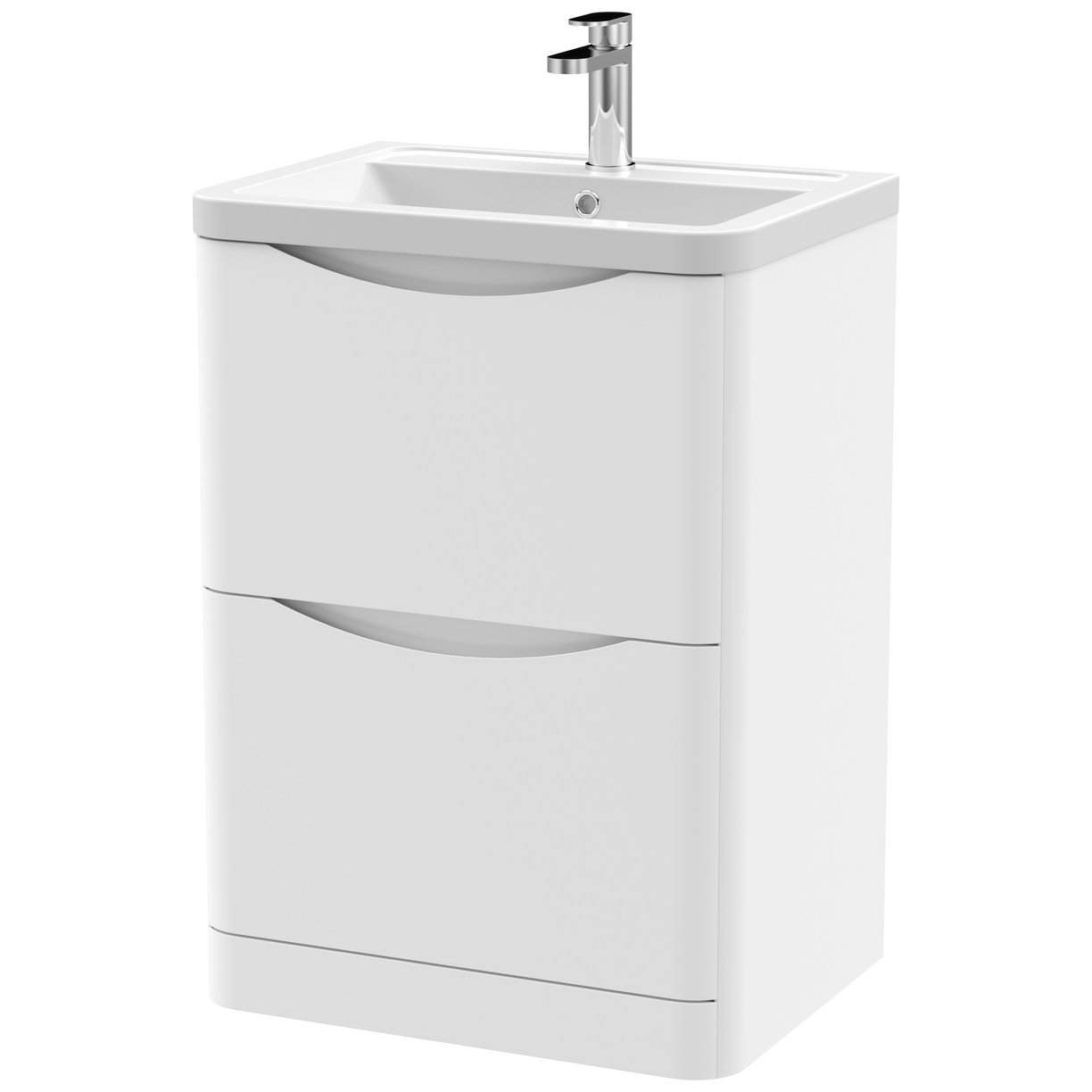 600 F/S 2-Drawer Unit & Ceramic Basin