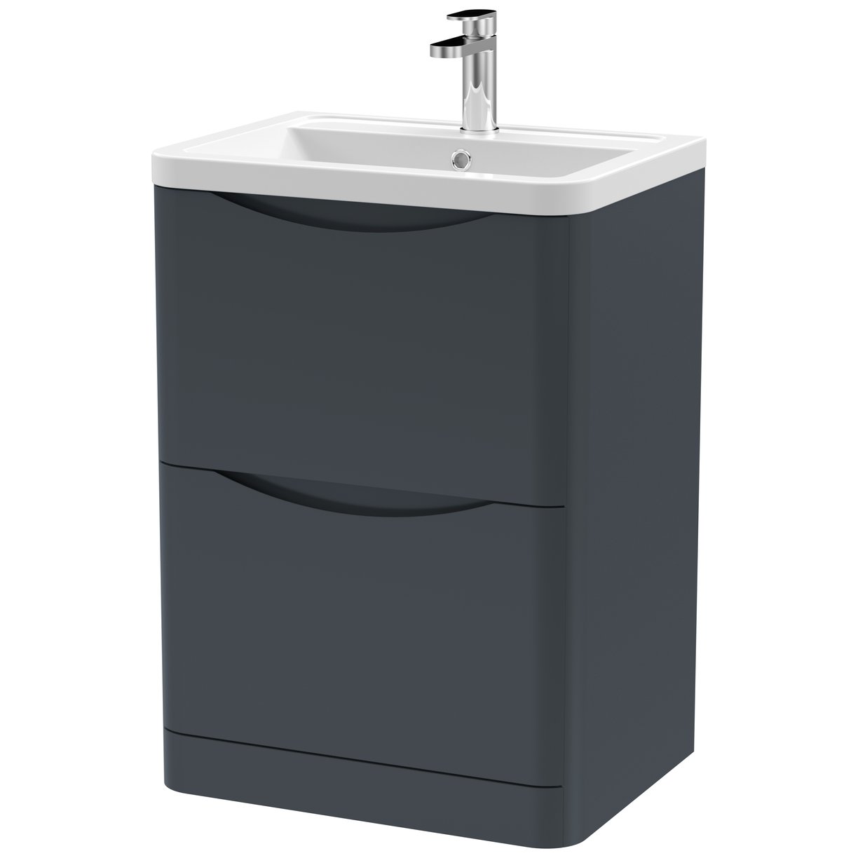 600 F/S 2-Drawer Unit & Ceramic Basin