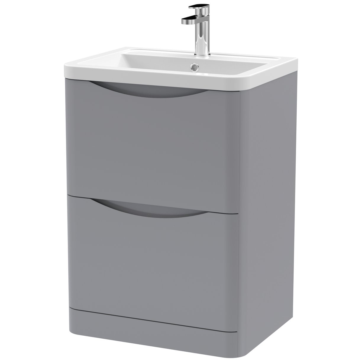 600 F/S 2-Drawer Unit & Ceramic Basin