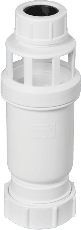 McAlpine Tundish With Self Closing Valve - 15/22mm Inlet x 1 1/4" Outl