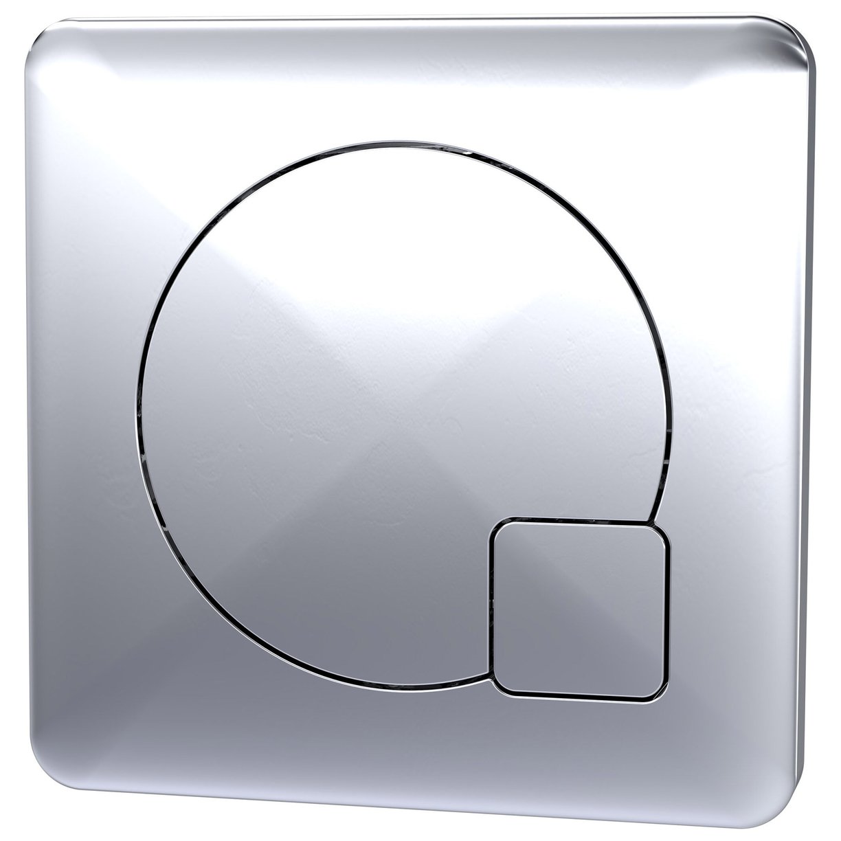 Chrome Square Flush Plate - Chrome