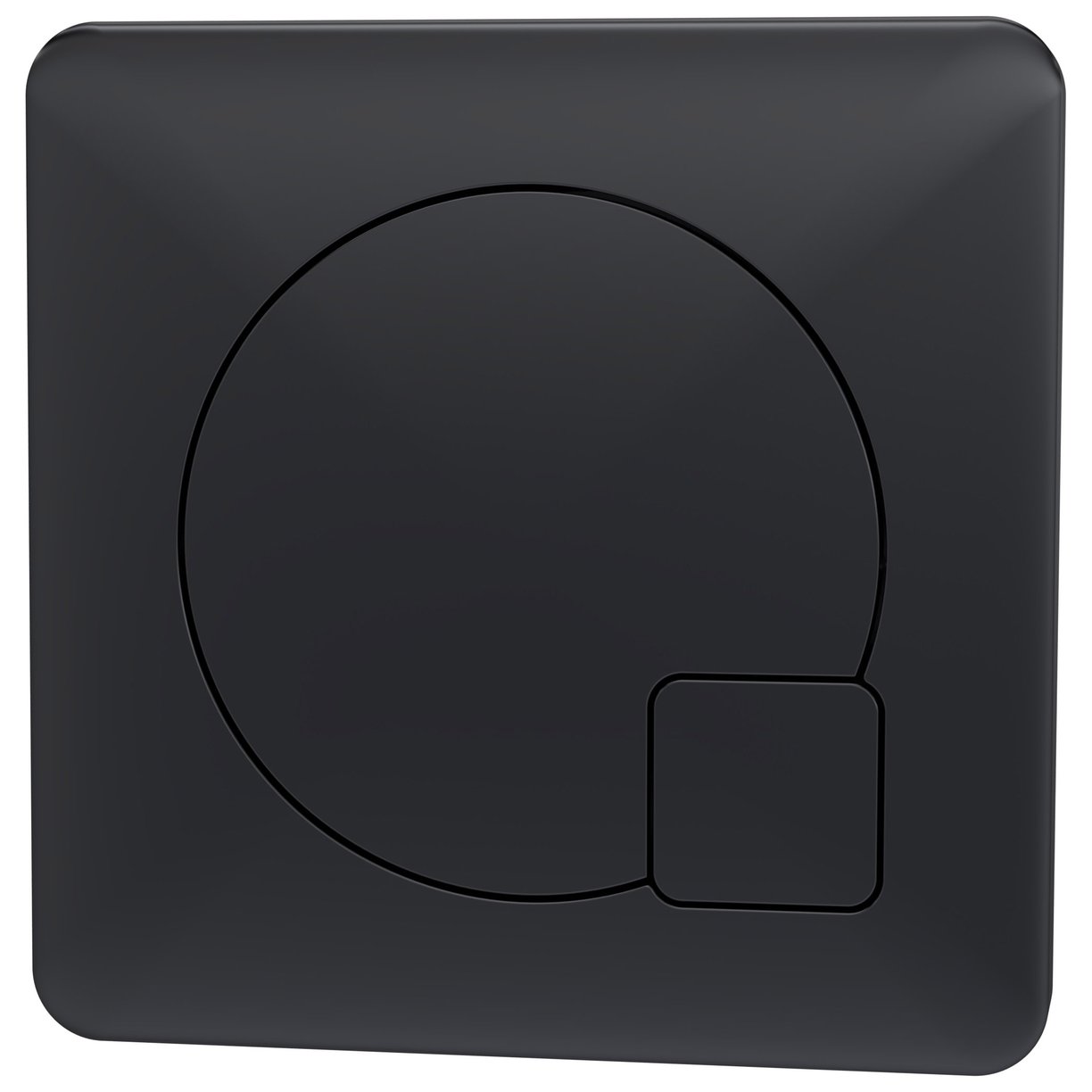Black Square Flush Plate Ceramics