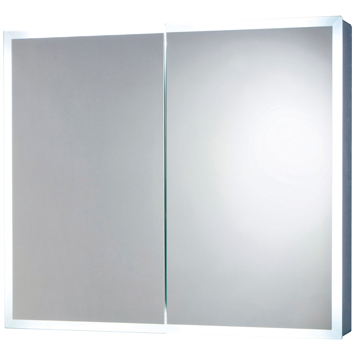 MOQ Mia LED Mirror Cabinet W/Demister Pad & Shaver Socket 800 x 700mm