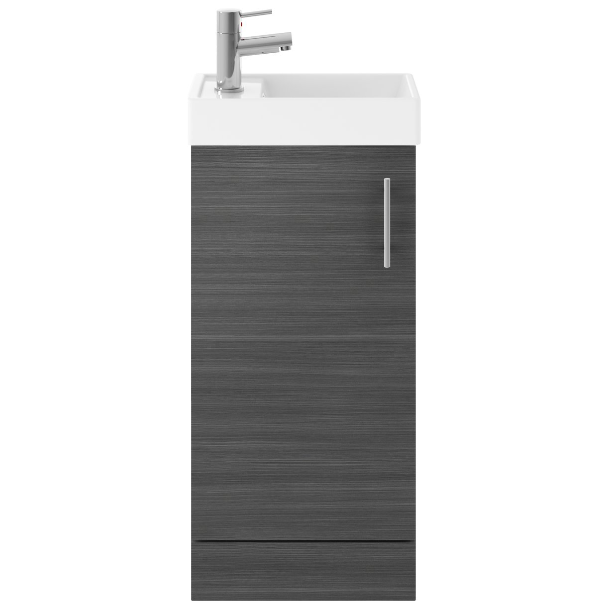 400mm Single Door FS Unit and Basin - Anthracite Woodgrain