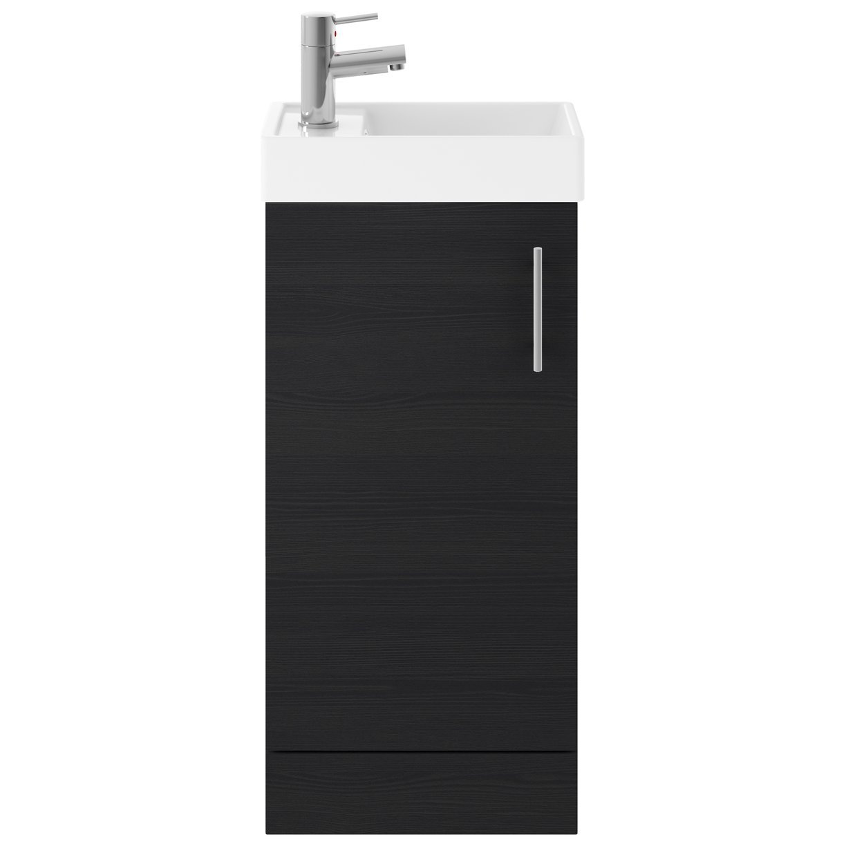400mm Single Door FS Unit and Basin - Charcoal Black