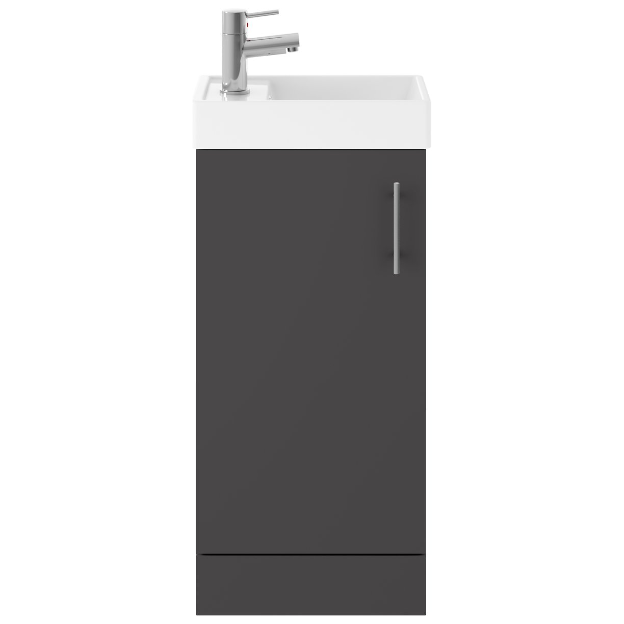 400mm Single Door FS Unit and Basin - Gloss Grey