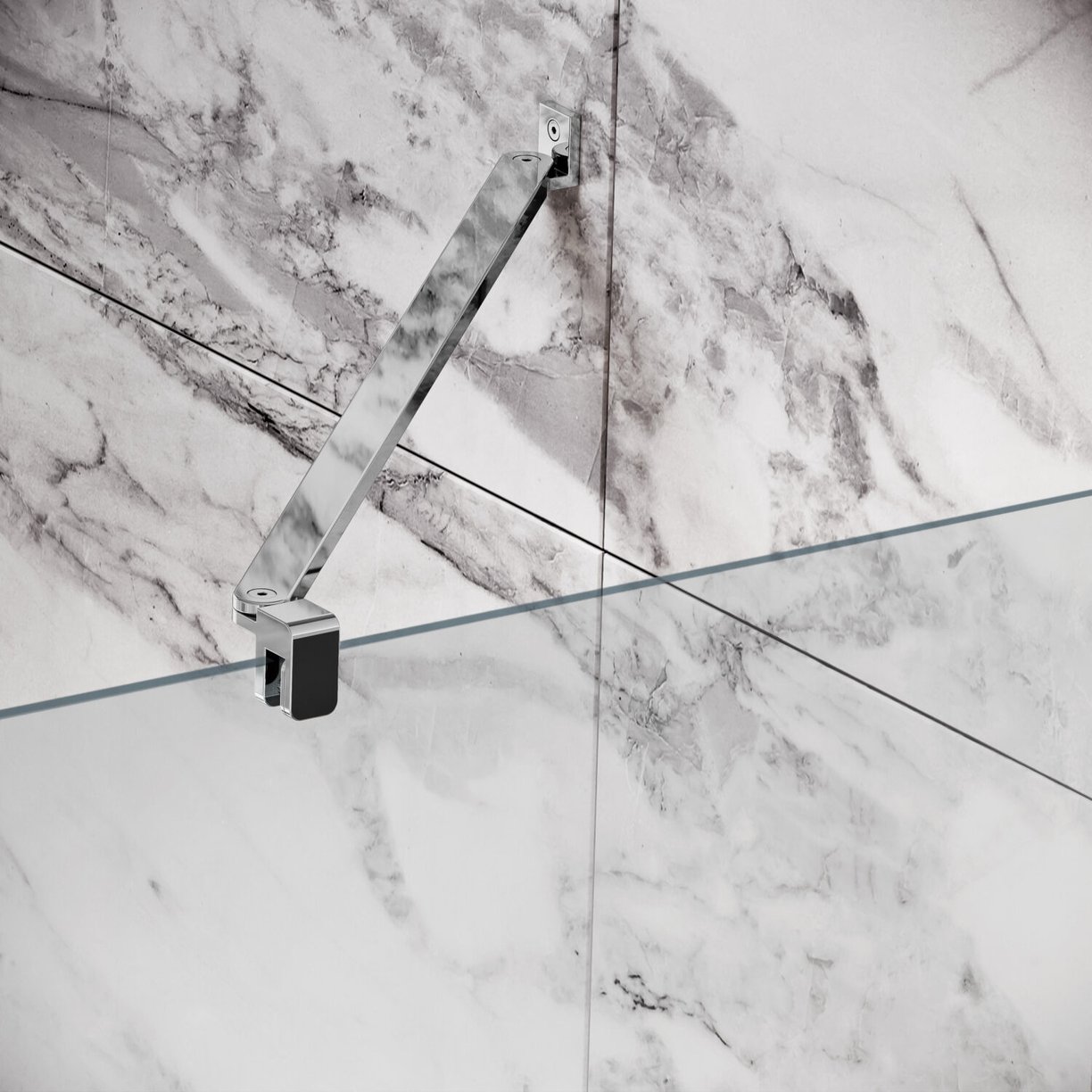 Angled stabilising bar Chrome