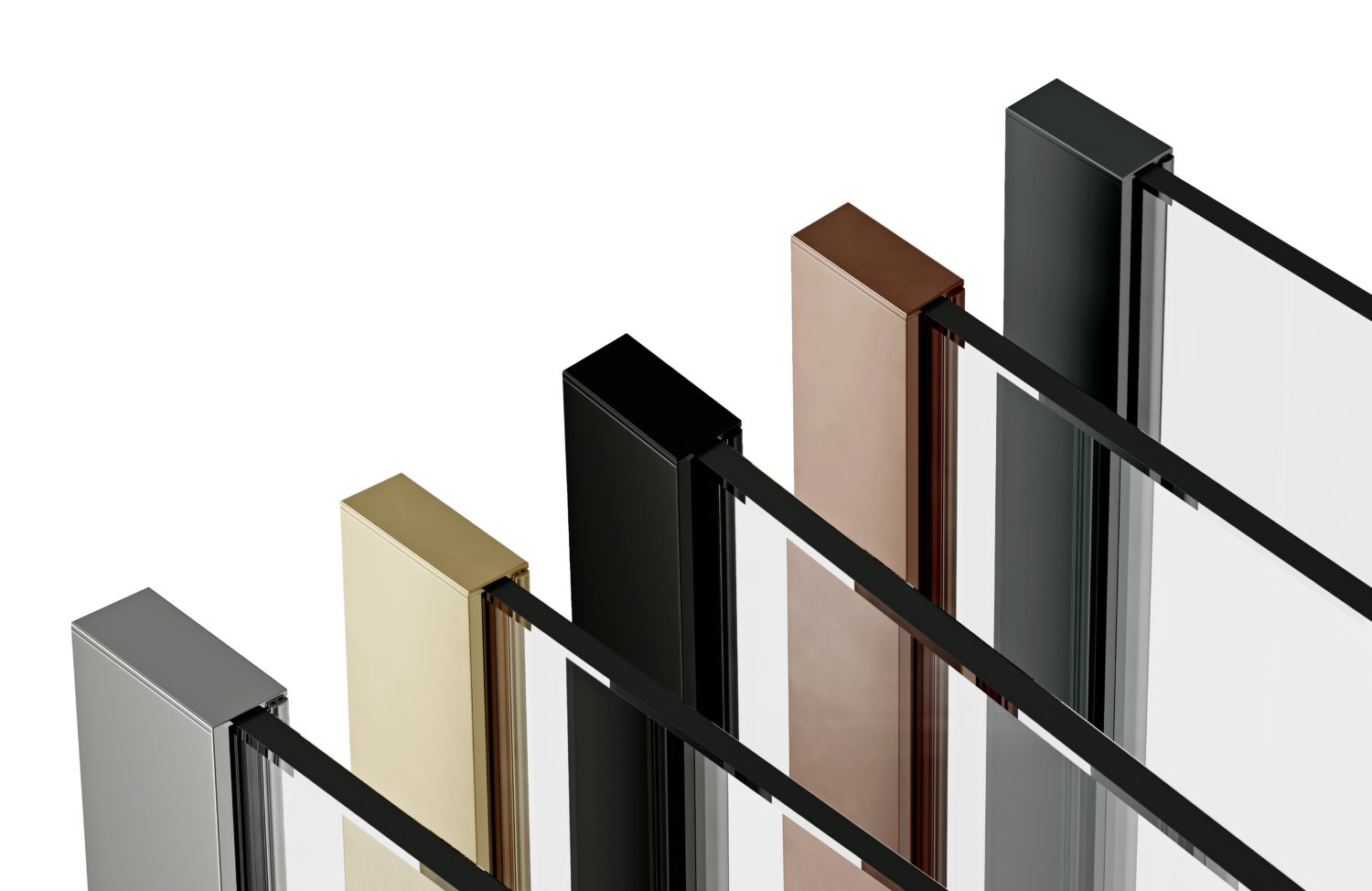 Minos 10mm Wetroom Screen with Wall Profile & Bracing Bar 600mm