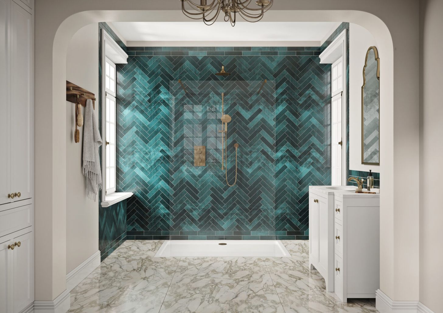 Minos 10mm Wetroom Screen with Wall Profile & Bracing Bar 700mm