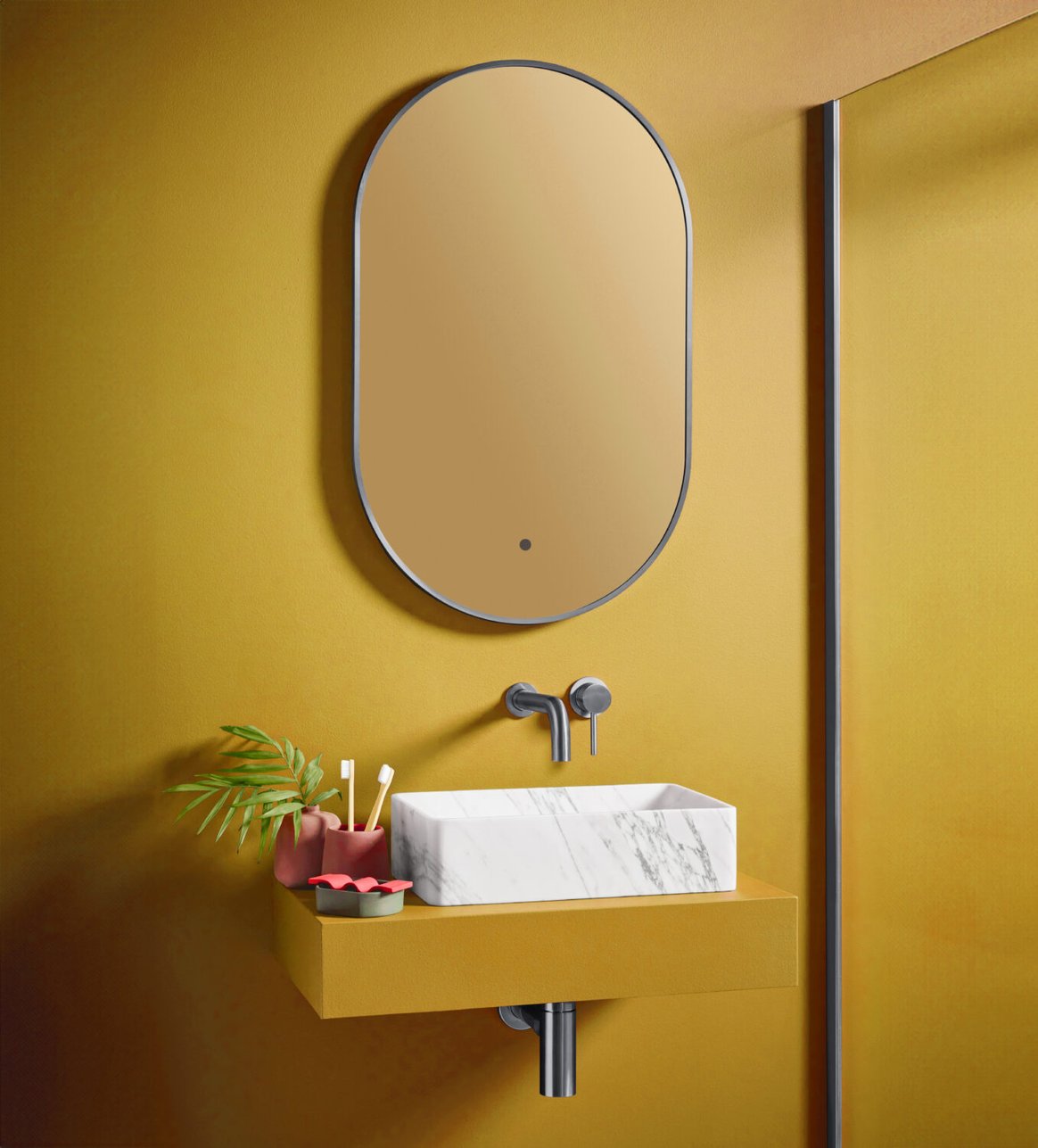 Tablet 500 x 800mm Mirror Gunmetal