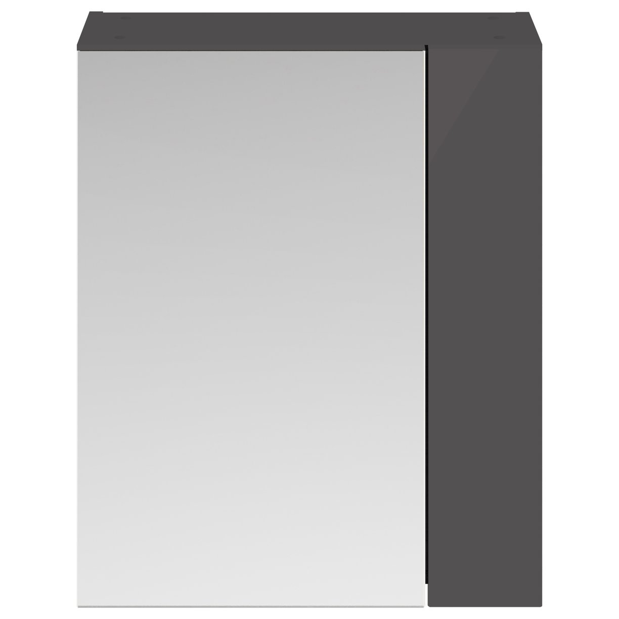600mm Mirror Unit (75/25) - Gloss Grey
