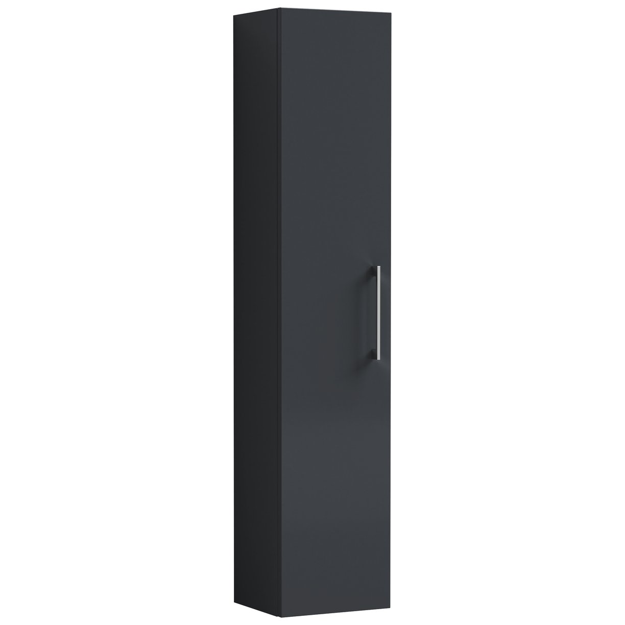 Tall Wall Hung Unit Single Door - Satin Soft Black