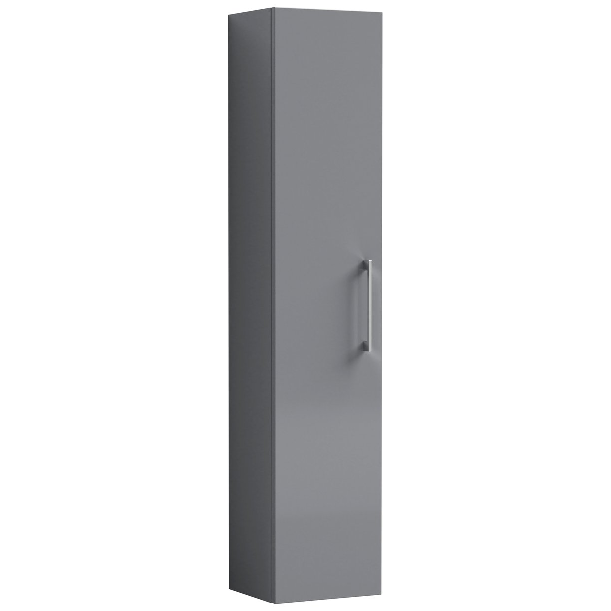 Tall Wall Hung Unit Single Door - Satin Grey
