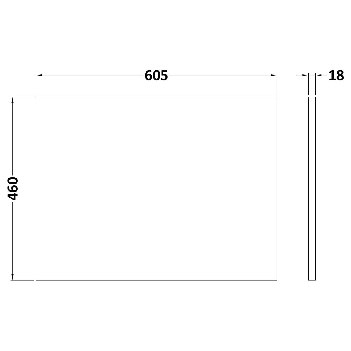 600 Worktop (605x460x18mm) - Fern Green