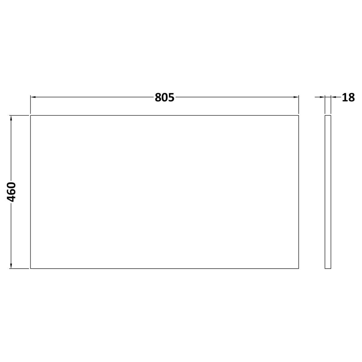 600 Worktop (605x460x18mm) - Coastal Grey