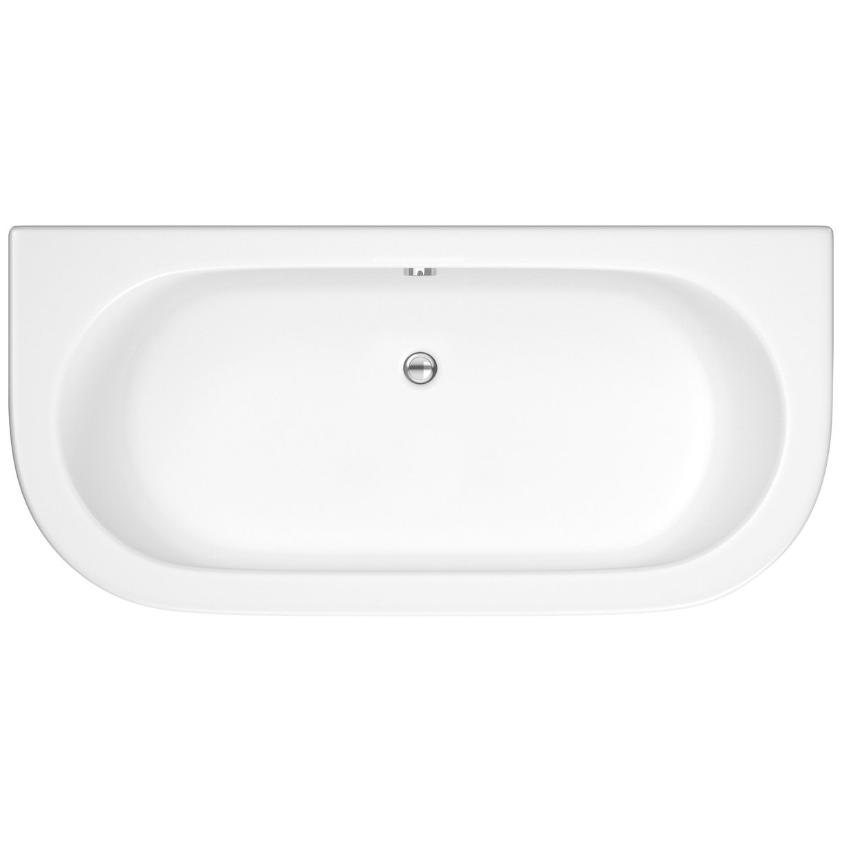 Shingle Back To Wall Bath - White