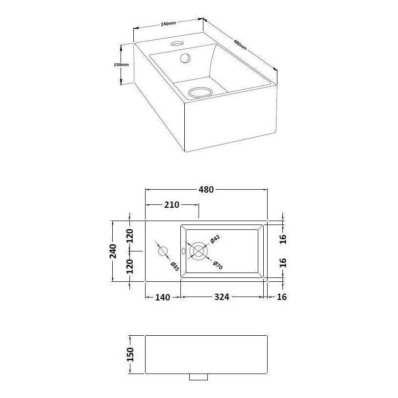 Cubix Compact Vessel - White